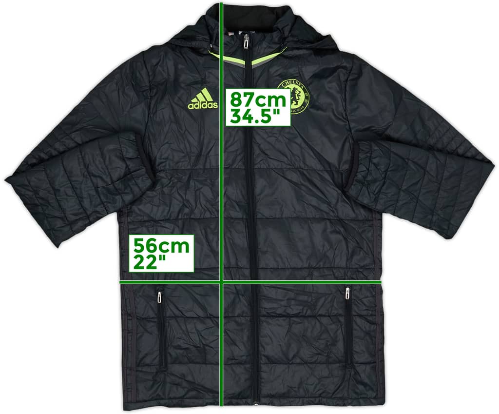 2016-17 Chelsea adidas Padded Bench Coat - 8/10 - (XL.Boys)