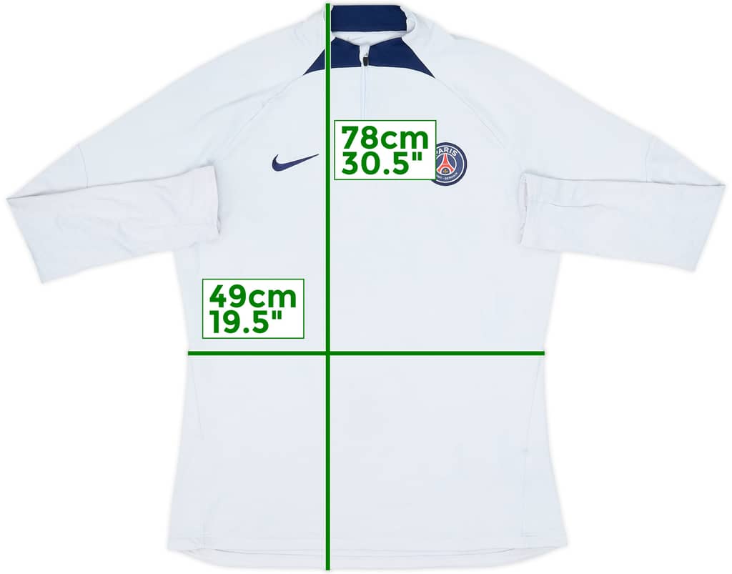 2022-23 Paris Saint-Germain Nike 1/4 Zip Drill Top - 5/10 - (L)