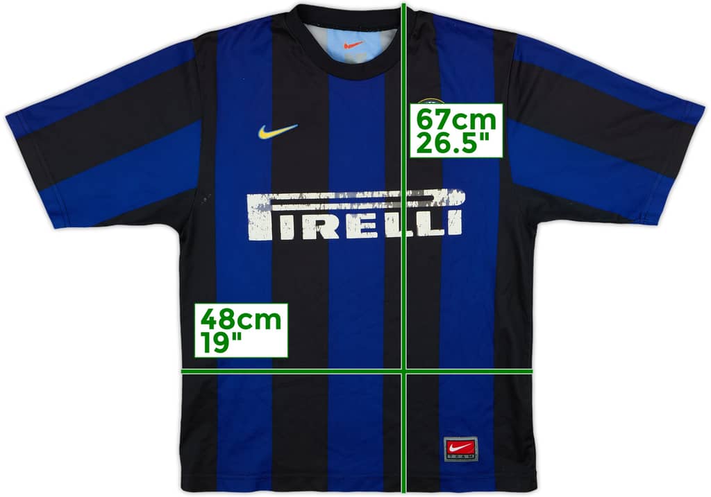 1999-00 Inter Milan Basic Home Shirt - 4/10 - (XL.Boys)