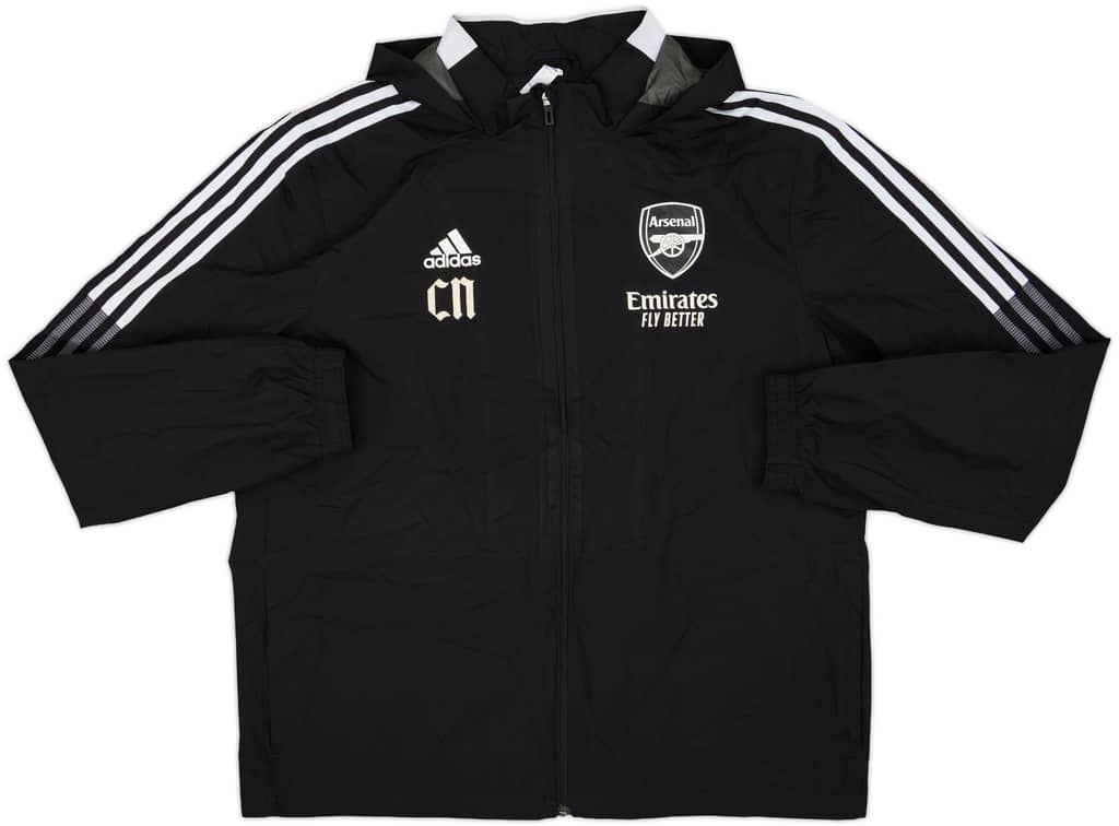 2021-22 Arsenal Staff Issue adidas Hooded Rain Jacket CN - 9/10 - (L)