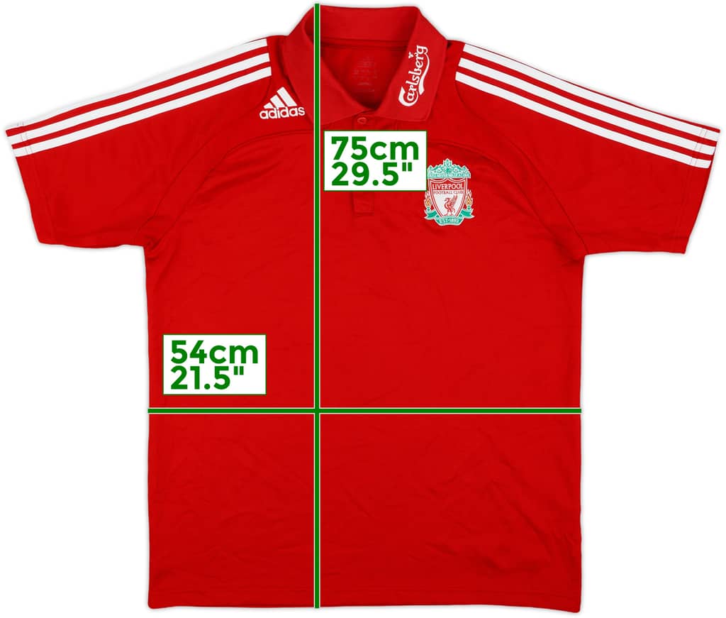 2008-09 Liverpool adidas Polo Shirt - 9/10 - (L)