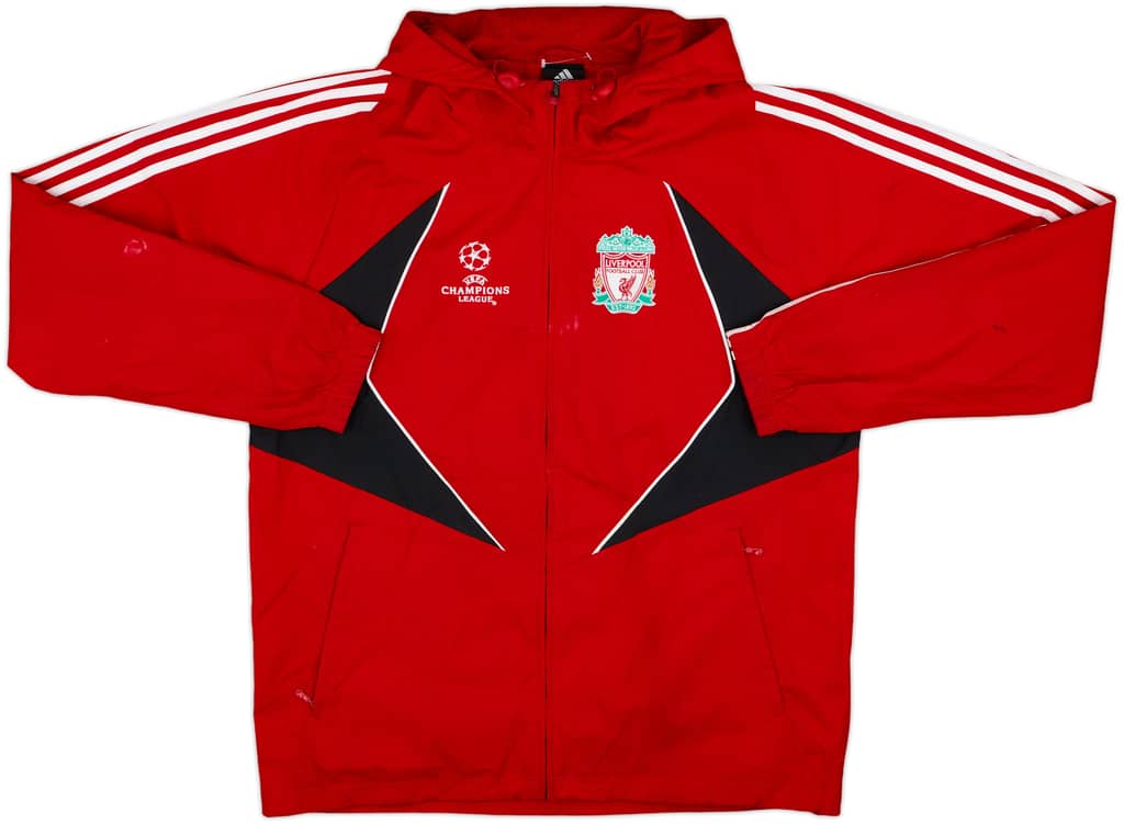 2007-08 Liverpool adidas CL Hooded Rain Jacket - 7/10 - (L)