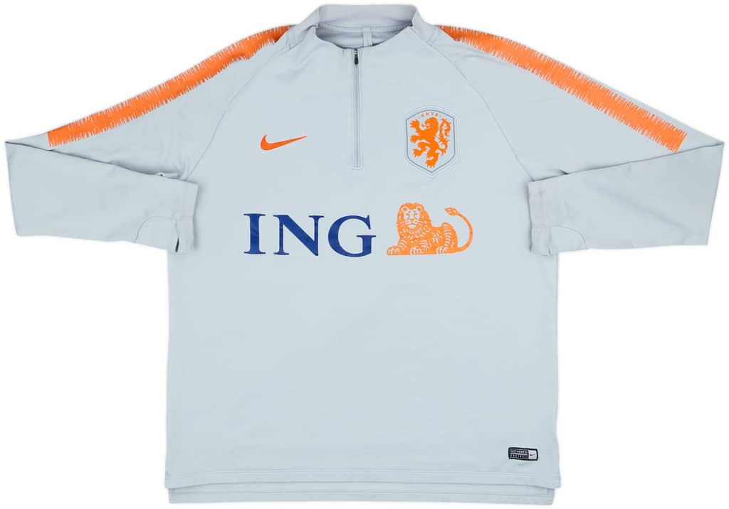 2018-19 Netherlands Nike 1/4 Zip Drill Top - 7/10 - (XL)