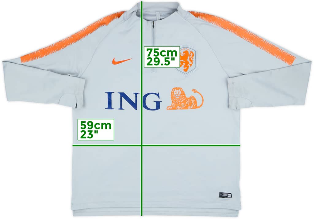 2018-19 Netherlands Nike 1/4 Zip Drill Top - 7/10 - (XL)