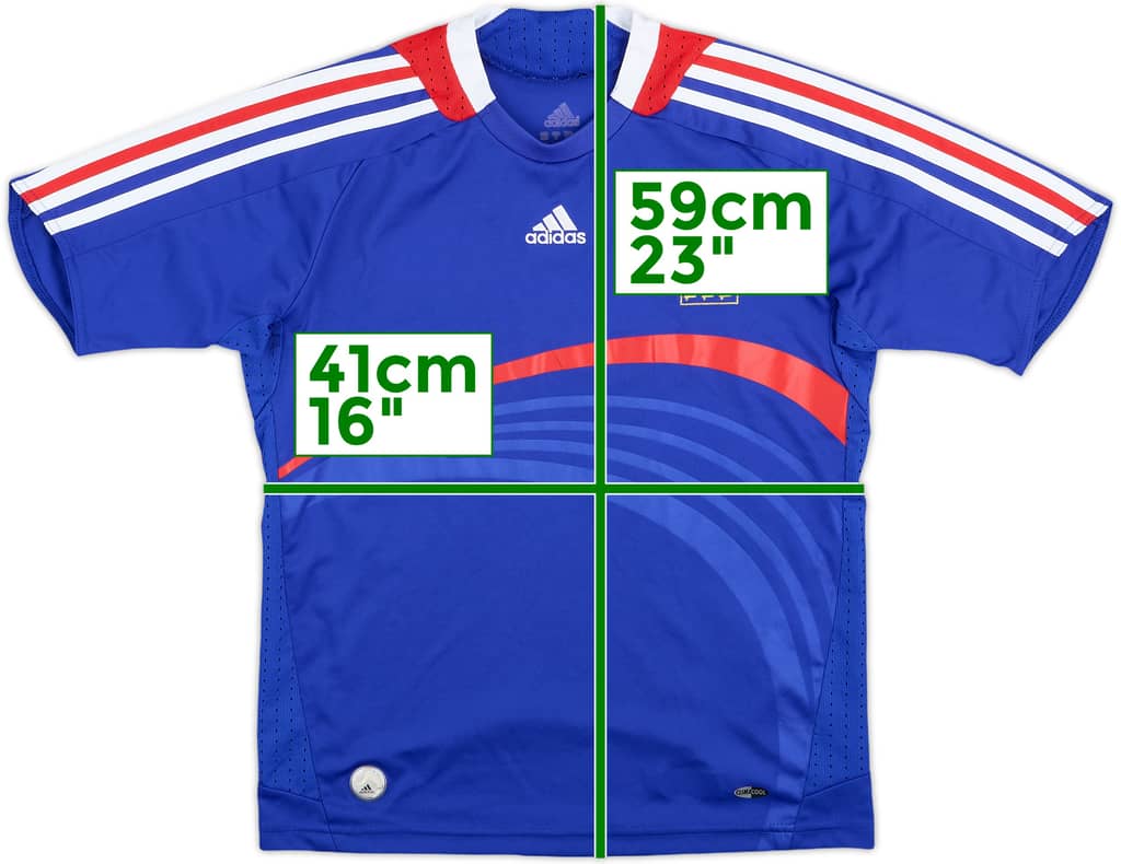 2007-08 France Home Shirt - 8/10 - (M.Boys)