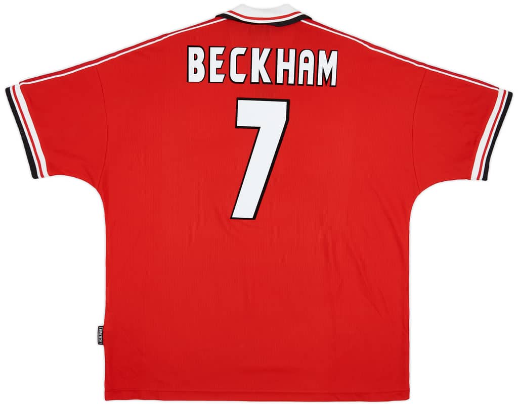 1998-00 Manchester United Home Shirt Beckham #7 - 8/10 - (XXL)