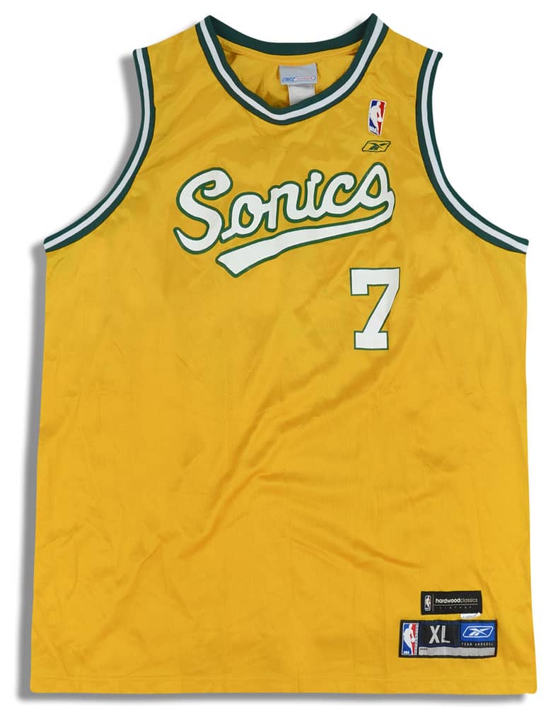 1969-70 Seattle Supersonics Lewis #7 Reebok Hardwood Classics Jersey (Away) Y