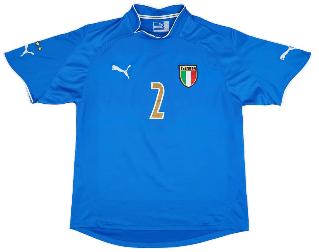 2003-04 Italy Home Shirt #2 - 6/10 - (XL)
