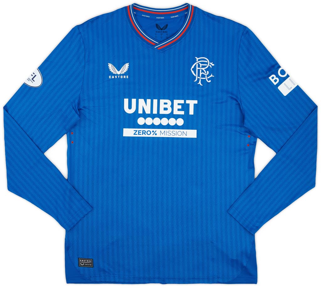 2023-24 Rangers Match Issue Home L/S Shirt Sterling #21