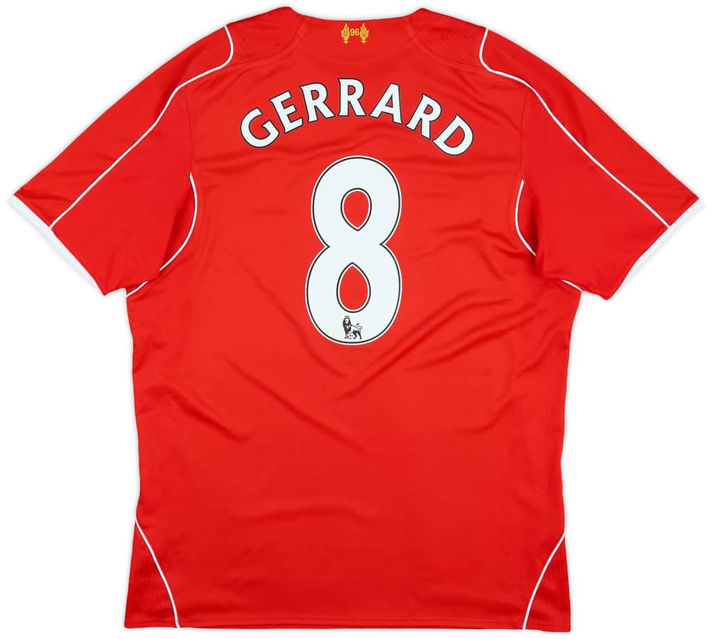 2014-15 Liverpool Home Shirt Gerrard #8 - 5/10 - (L)