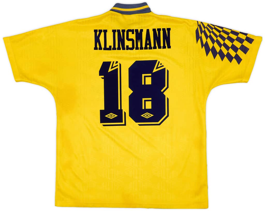 1991-95 Tottenham Away Shirt Klinsmann #18 - 5/10 - (XL)
