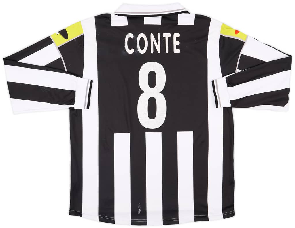2000-01 Juventus Match Issue Home L/S Shirt Conte #8