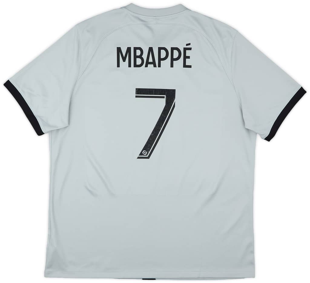 2022-23 Paris Saint-Germain Away Shirt Mbappe #7 - 9/10 - (XL)