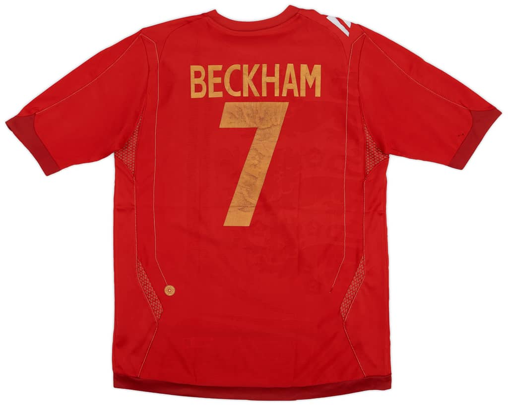 2006-08 England Away Shirt Beckham #7 - 6/10 - (S)