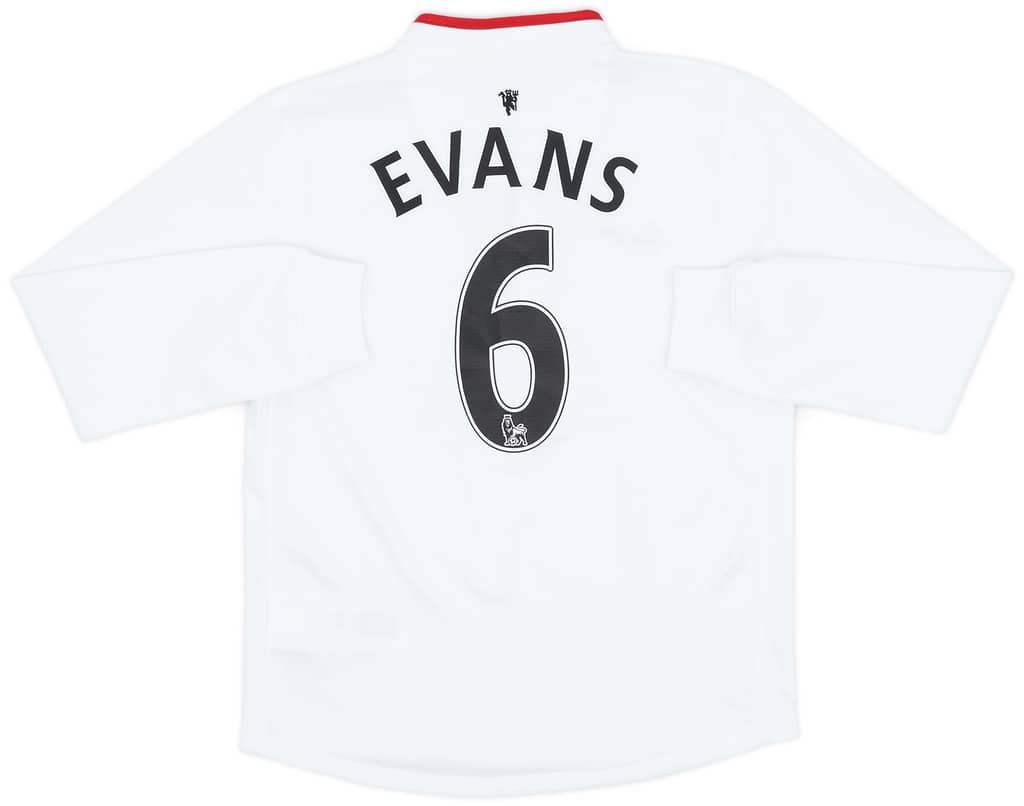 2012-14 Manchester United Away L/S Shirt Evans #6 - 9/10 - (S.Boys)