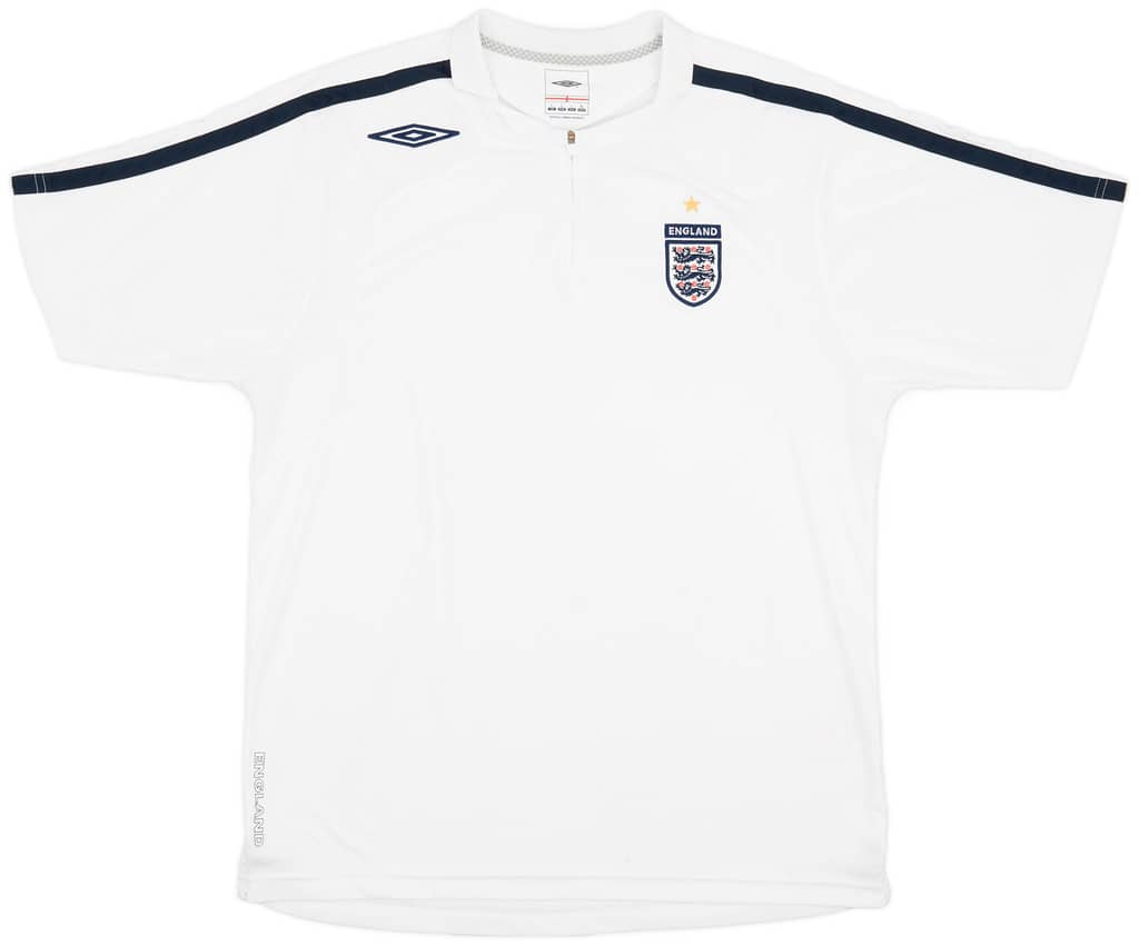 2007-08 England Umbro 1/4 Zip Polo Shirt - 9/10 - (L)