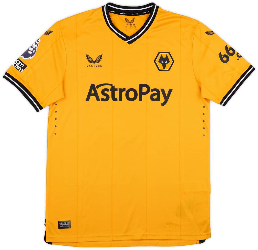 2023-24 Wolves Match Issue Home Shirt Cunha #12