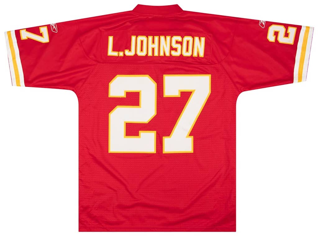 2005-06 Kansas City Chiefs L. Johnson #27 Reebok Premier Jersey (Home) L