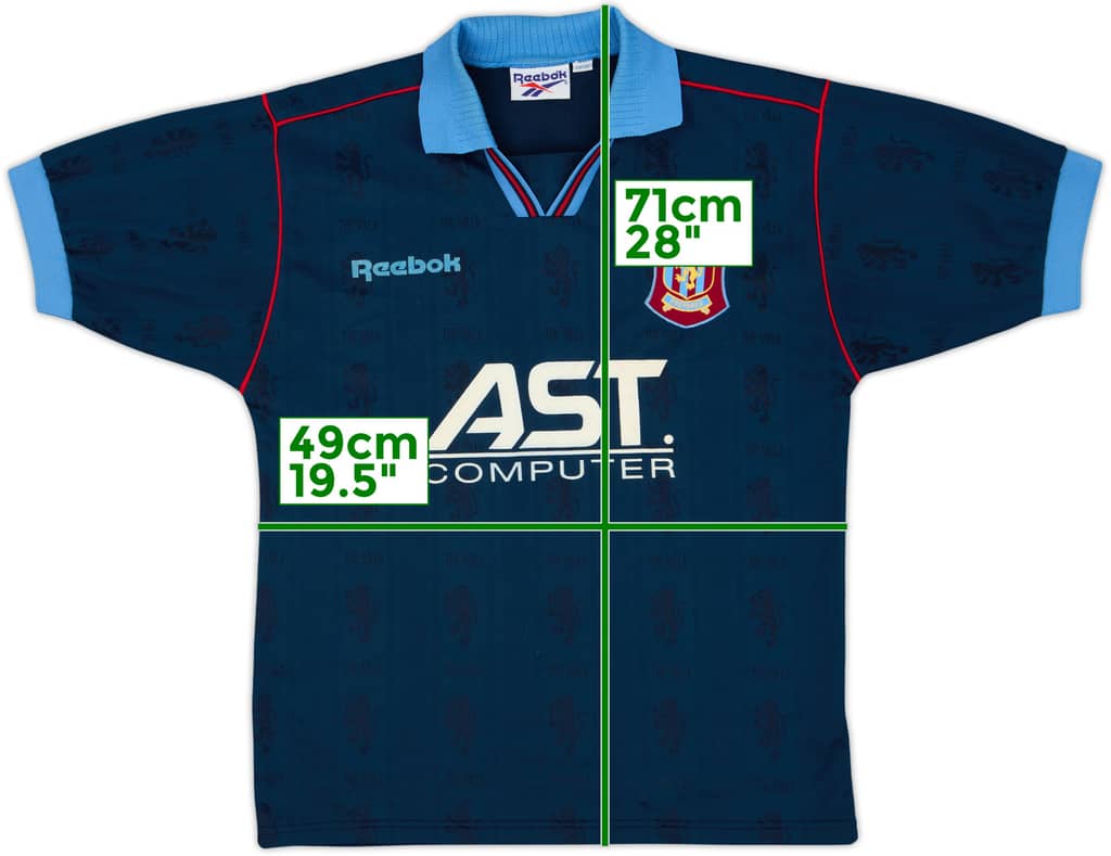 1995-97 Aston Villa Away Shirt - 8/10 - (S)