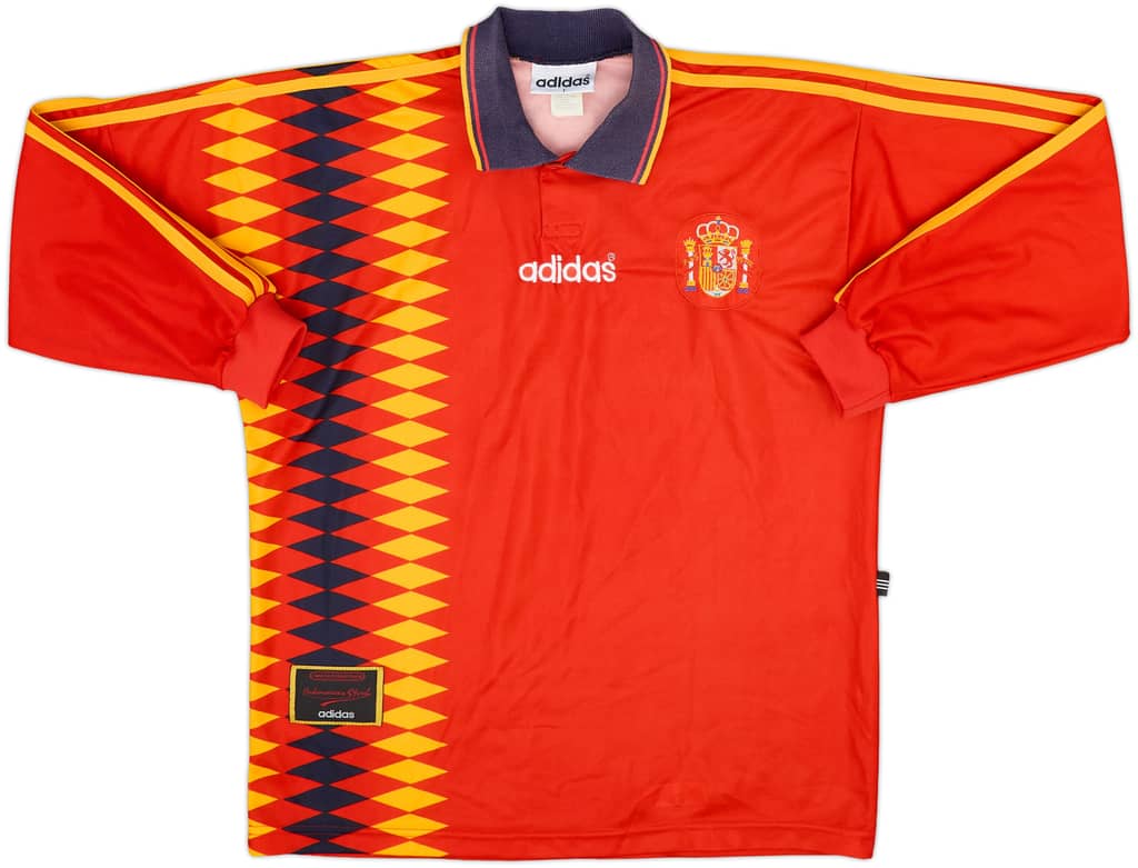1994-96 Spain Home L/S Shirt - 8/10 - (L)