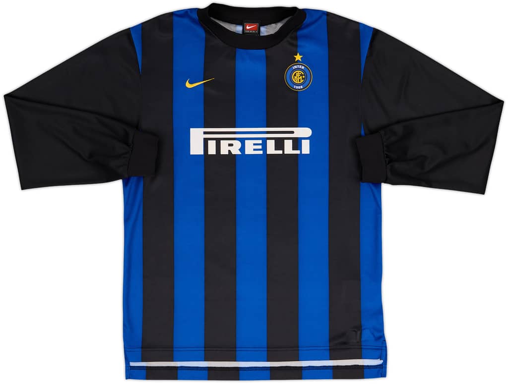 2000-01 Inter Milan Basic Home L/S Shirt - 8/10 - (L.Boys)