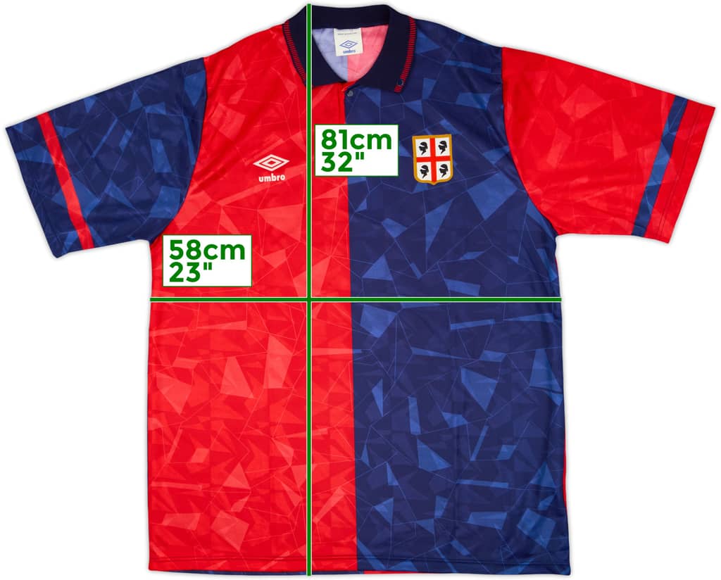 1990-93 Cagliari Home Shirt - 9/10 - (XL)