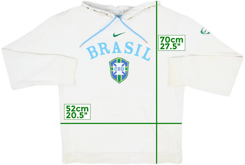 2008-09 Brazil Nike Hooded Top - 5/10 - (L)