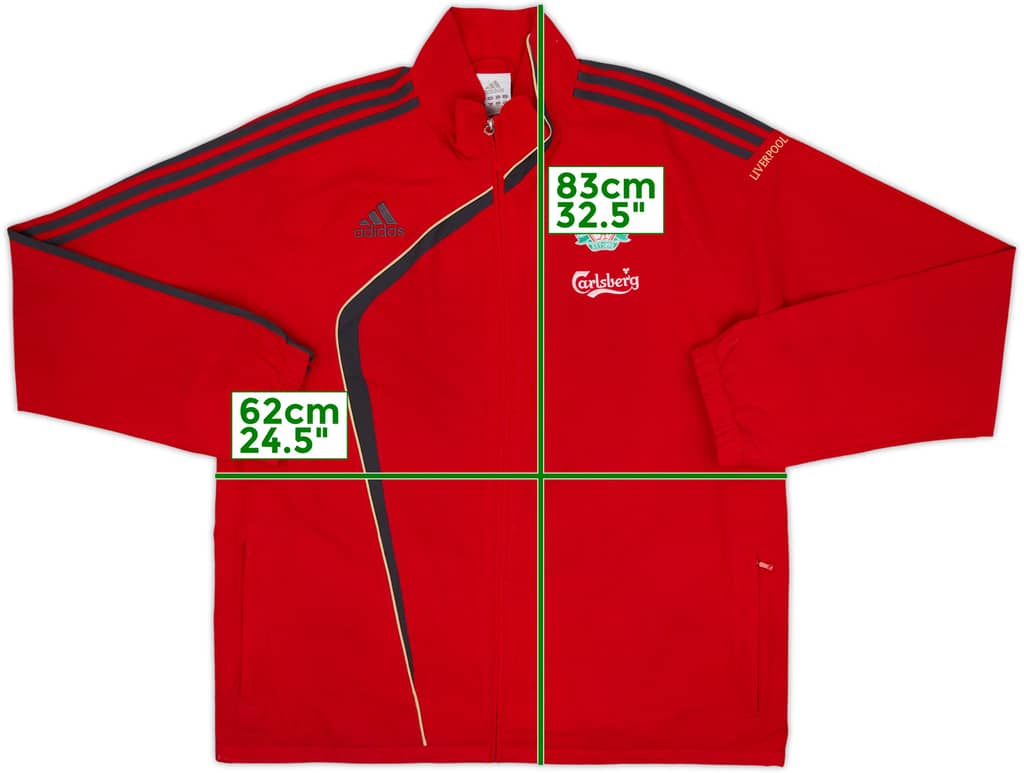 2009-10 Liverpool adidas Chaqueta de chándal - 6/10 - (XXL)