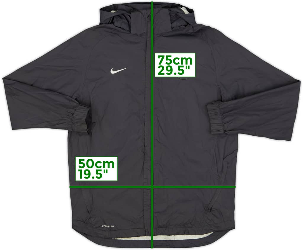 2011-12 Manchester United Nike Hooded Rain Jacket - 8/10 - (XL.Boys)