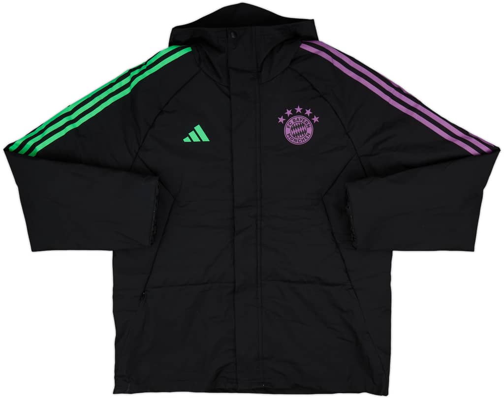 2023-24 Bayern Munich adidas Hooded Padded Bench Coat - 8/10 - (L)