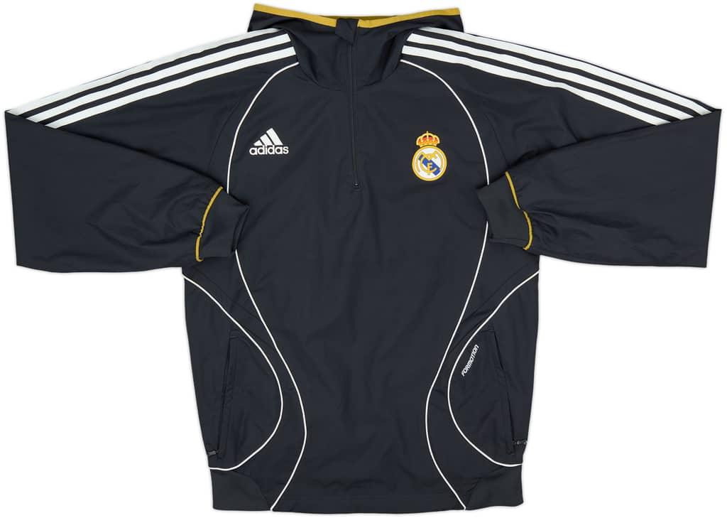 2006-07 Real Madrid adidas Formotion 1/4 Zip Hooded Top - 9/10 - (M)