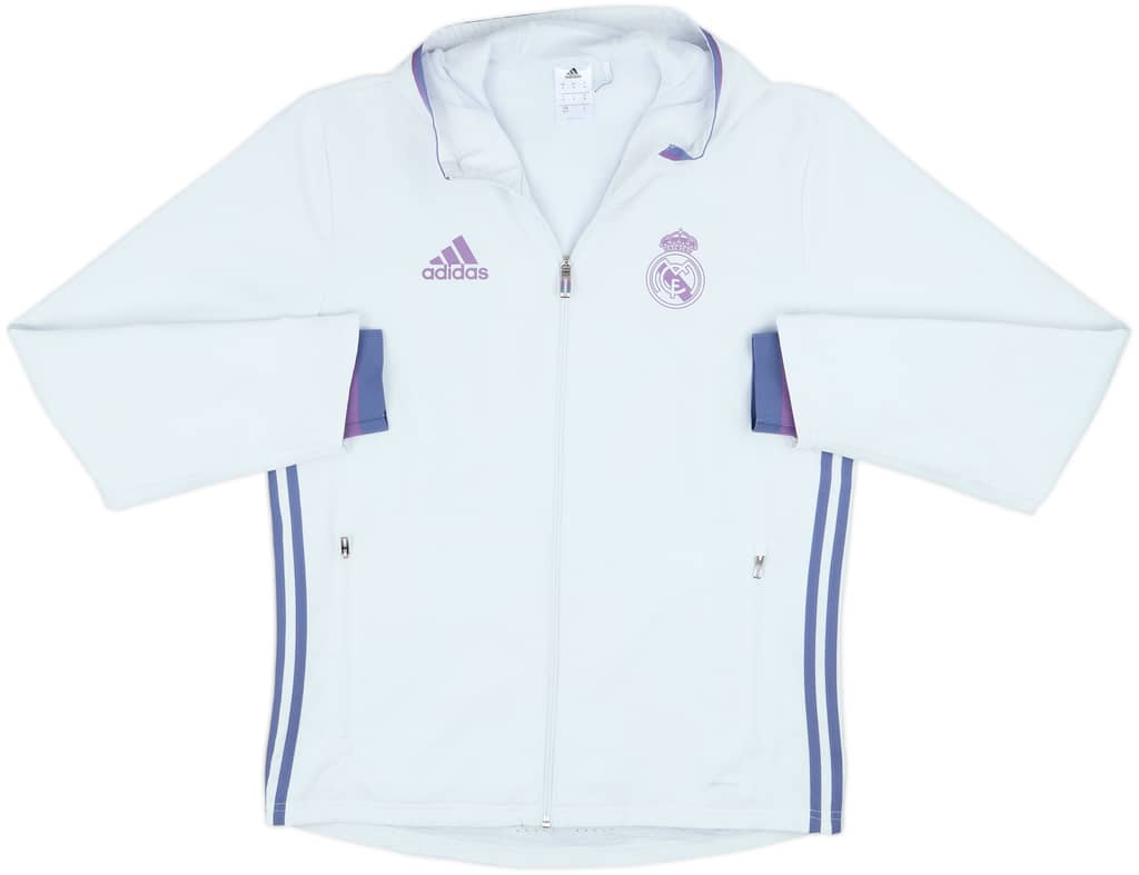 2016-17 Real Madrid adidas Hooded Track Jacket - 6/10 - (M)
