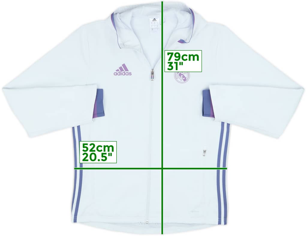 2016-17 Real Madrid adidas Hooded Track Jacket - 6/10 - (M)