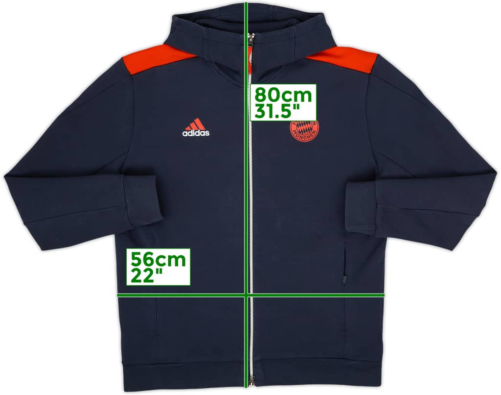 2021-22 Bayern Munich adidas Hooded Track Jacket - 7/10 - (L)