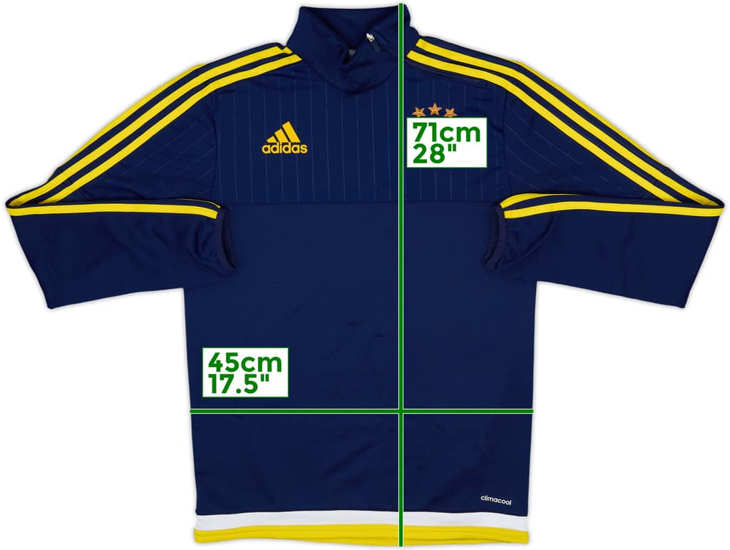 2015-16 Fenerbahce adidas 1/4 Zip Drill Top - 8/10 - (XS)