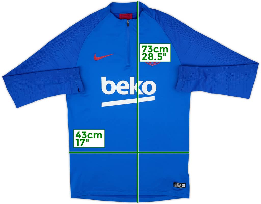 2019-20 Barcelona Nike 1/4 Zip Drill Top - 6/10 - (S)