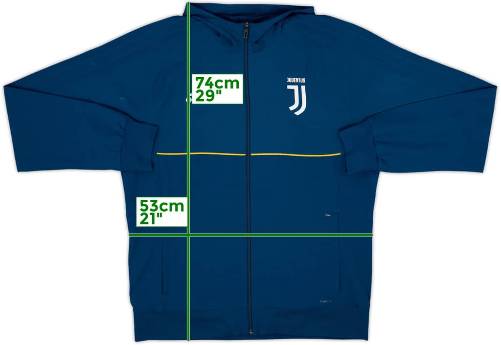 2017-18 Juventus adidas Hooded Track Jacket - 7/10 - (L)