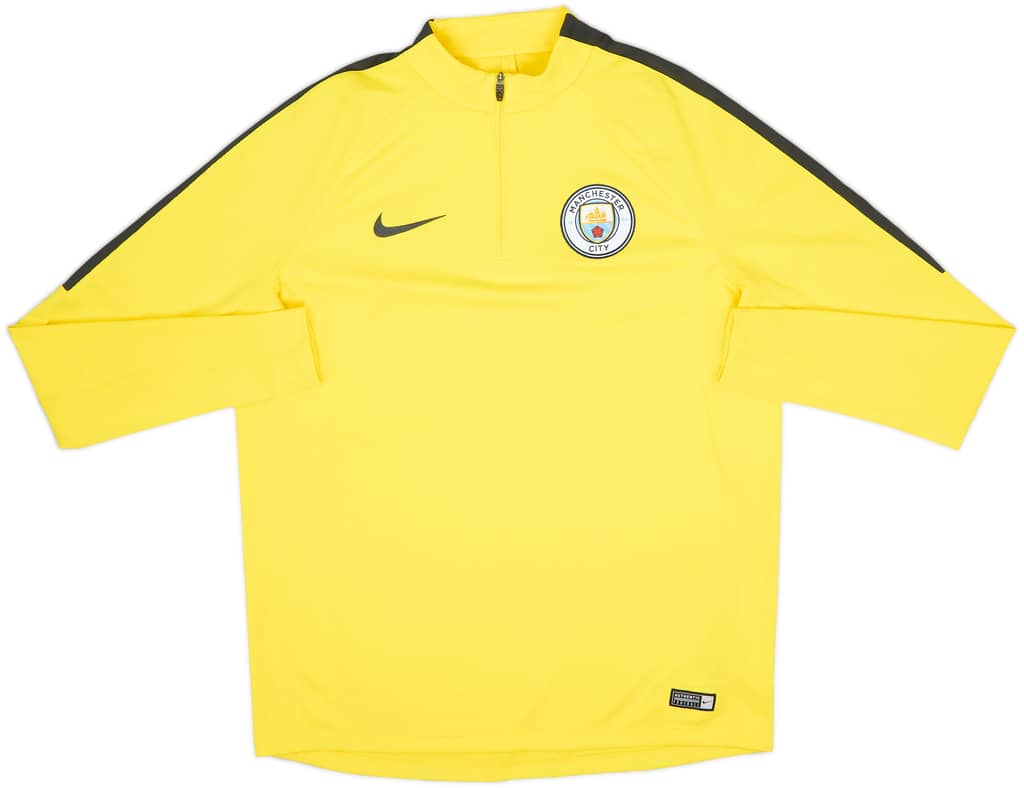 2017-18 Manchester City Nike 1/4 Zip Drill Top - 8/10 - (L)