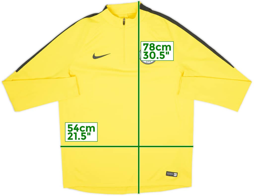 2017-18 Manchester City Nike 1/4 Zip Drill Top - 8/10 - (L)