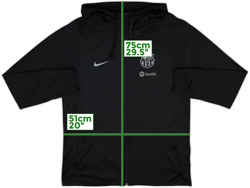 2022-23 Barcelona Nike Hooded Track Jacket - 8/10 - (L)