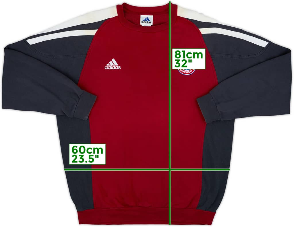 2001-02 Bayern Munich adidas Sweat Top - 8/10 - (XL/XXL)
