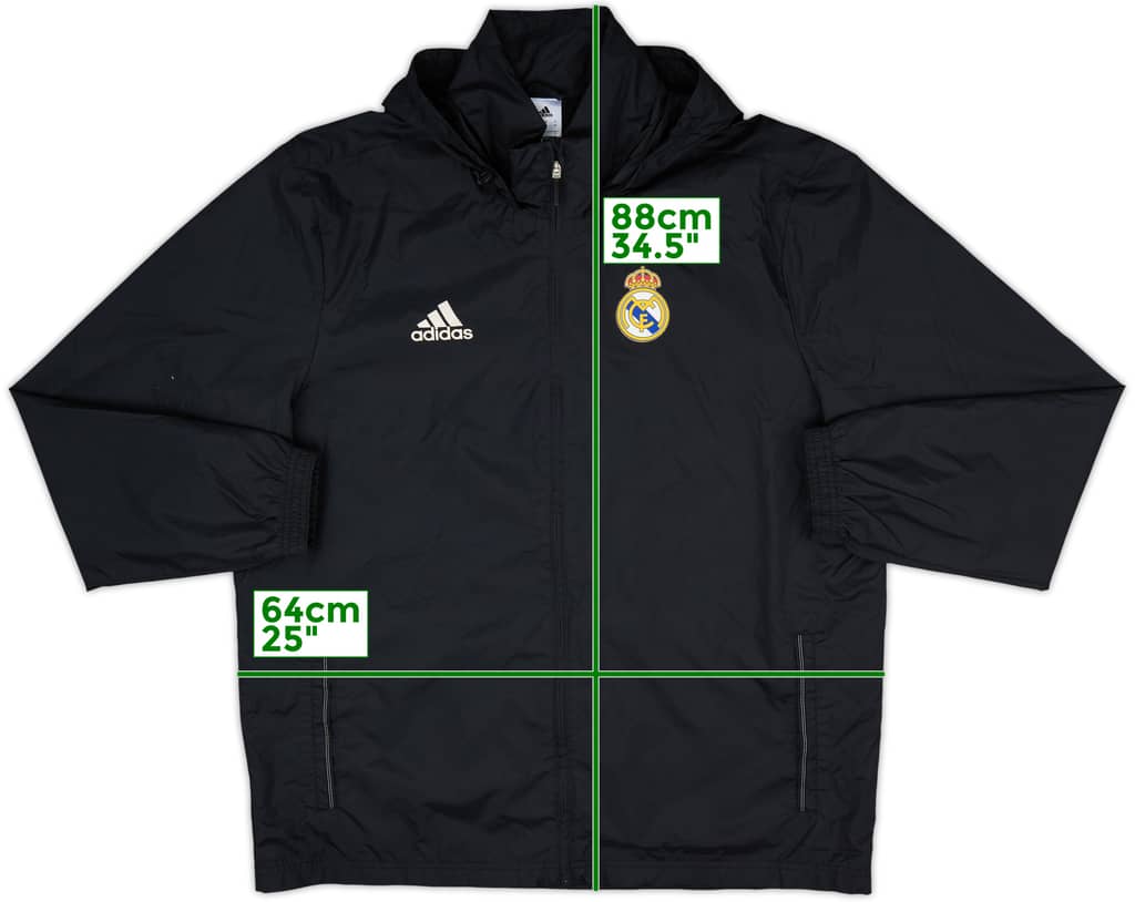 2016-17 Real Madrid adidas Hooded Rain Jacket - 7/10 - (XL)