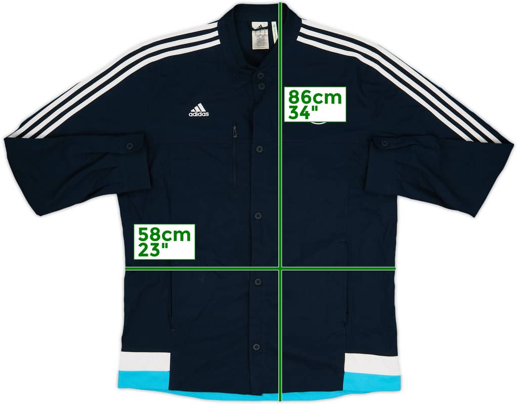 2014-15 Chelsea adidas Button Track Jacket - 7/10 - (XL)