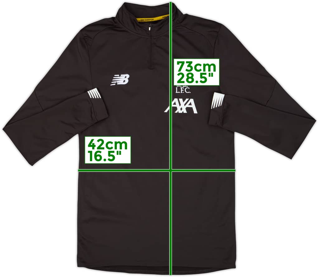 2017-18 Liverpool New Balance 1/4 Zip Training Top - 8/10 - (S)