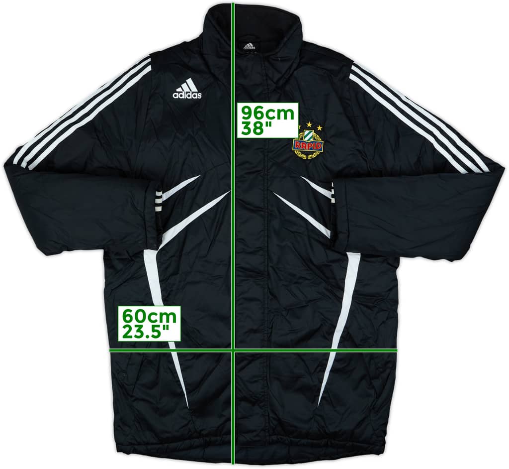 2009-10 Rapid Vienna adidas Padded Bench Coat - 9/10 - (M/L)