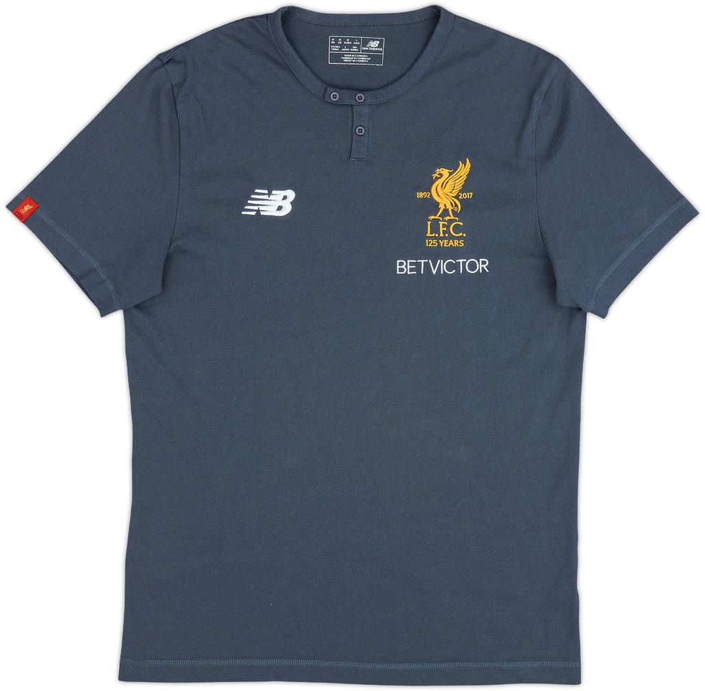 2017-18 Liverpool New Balance Cotton Tee - 9/10 - (M)