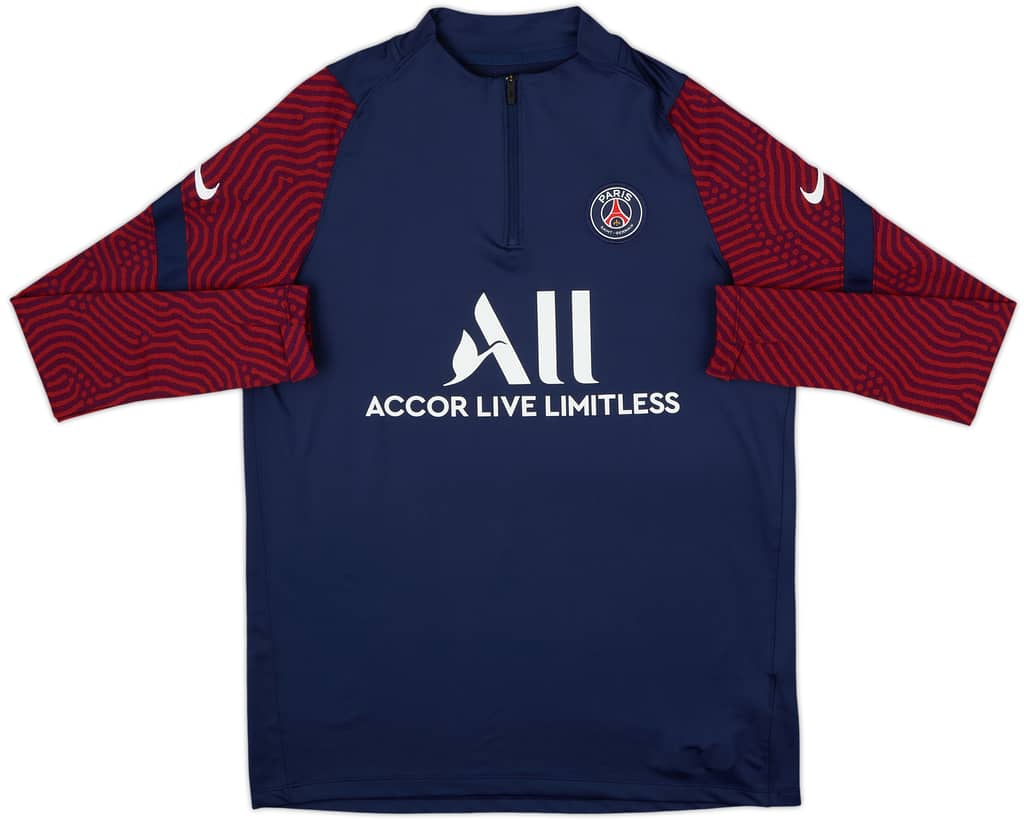 2020-21 Paris Saint-Germain Nike 1/4 Zip Drill Top - 9/10 - (L)