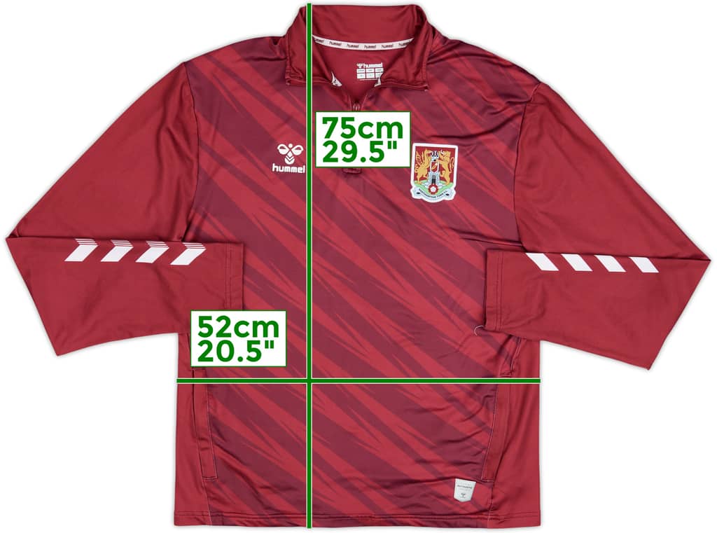 2021-22 Northampton Town Hummel 1/4 Zip Drill Top - 8/10 - (M)
