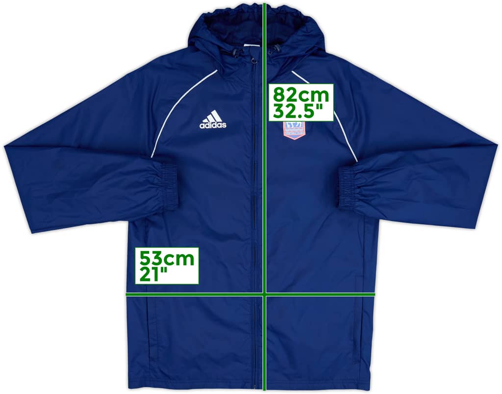 2018-19 Ipswich adidas Hooded Rain Jacket - 9/10 - (S)