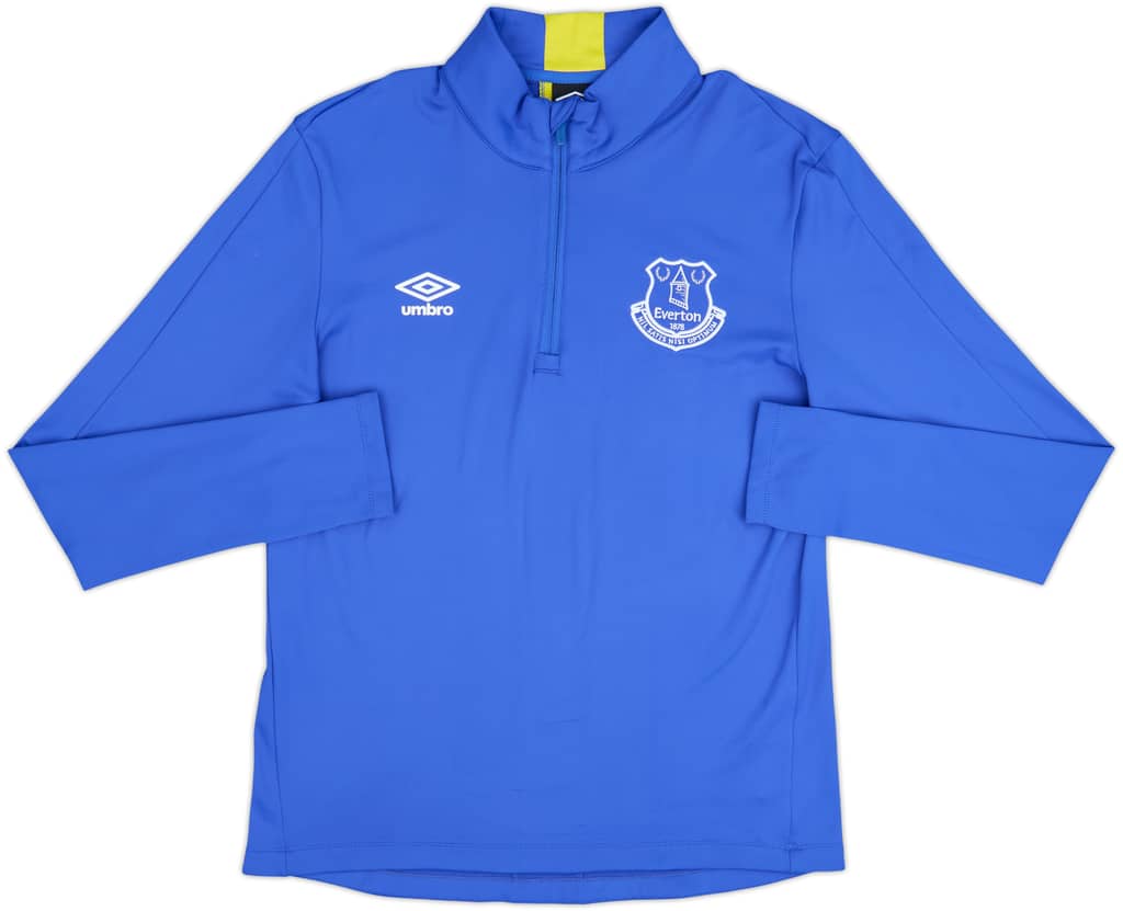 2015-16 Everton Umbro 1/4 Zip Drill Top - 9/10 - (M)